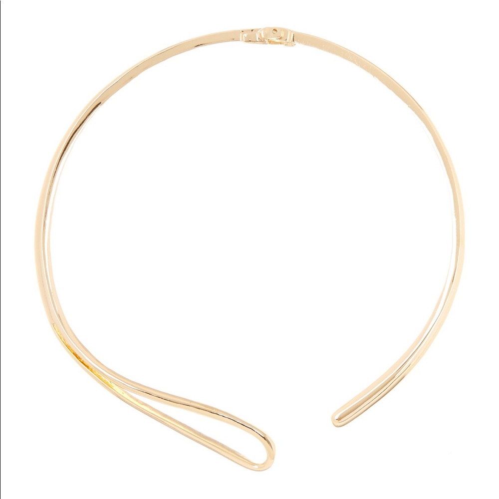 NWOT 14th & Union Gold Hinged Collar Necklace